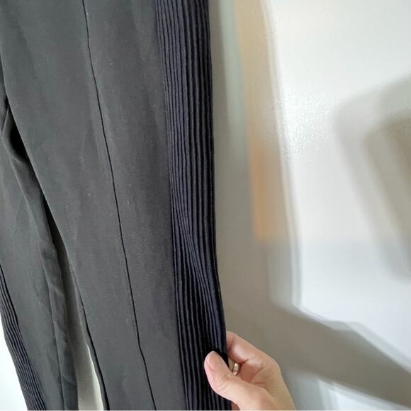 Good American Black Ribbed Stripe Pants Size 4 (XL) - Picture 4 of 7